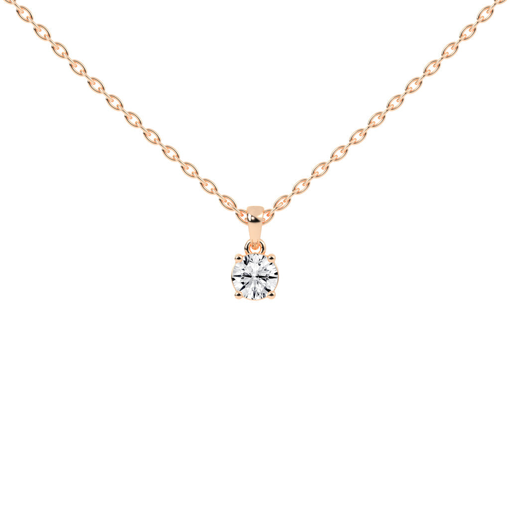 Divinity round cut solitaire lab diamond Pendant