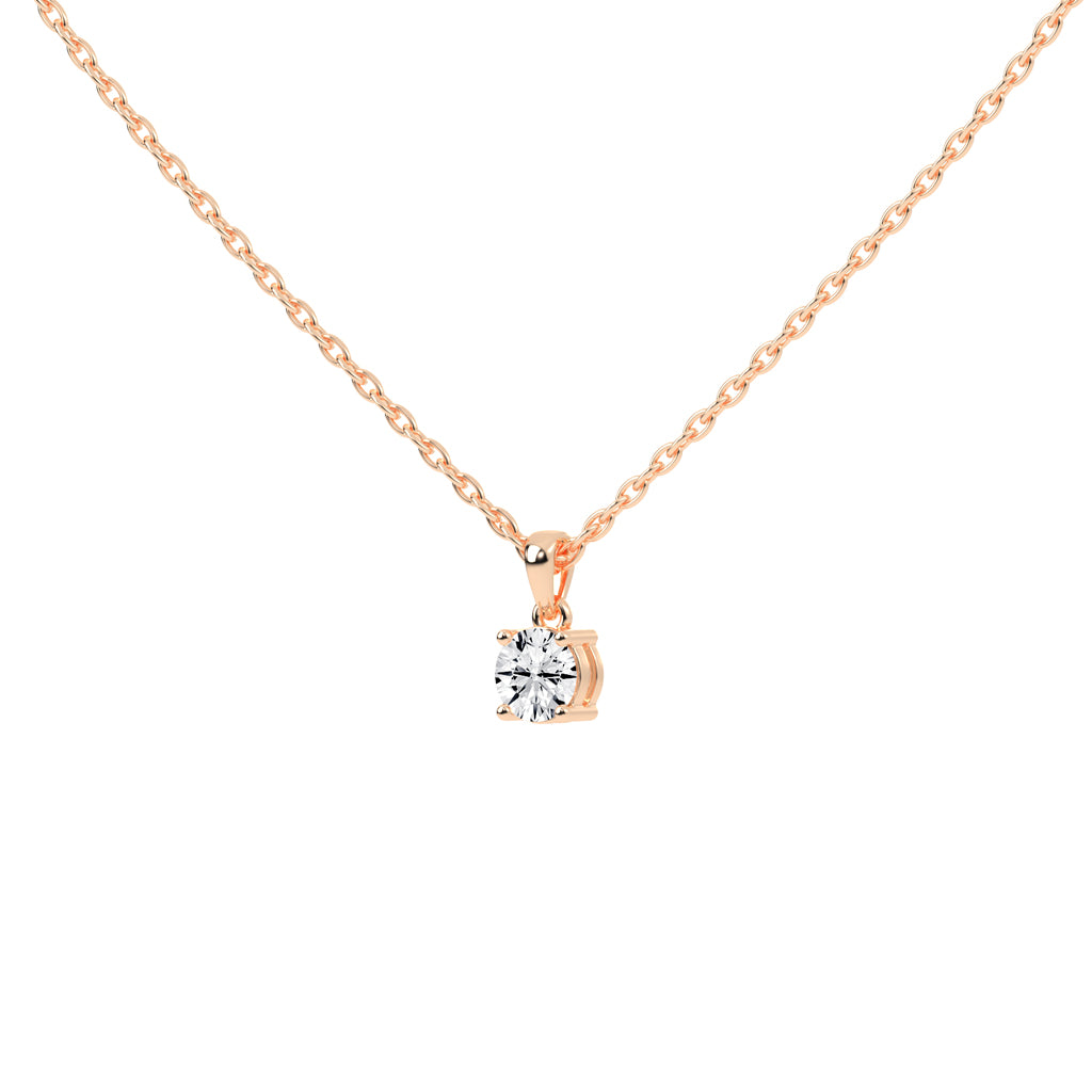 Divinity round cut solitaire lab diamond Pendant