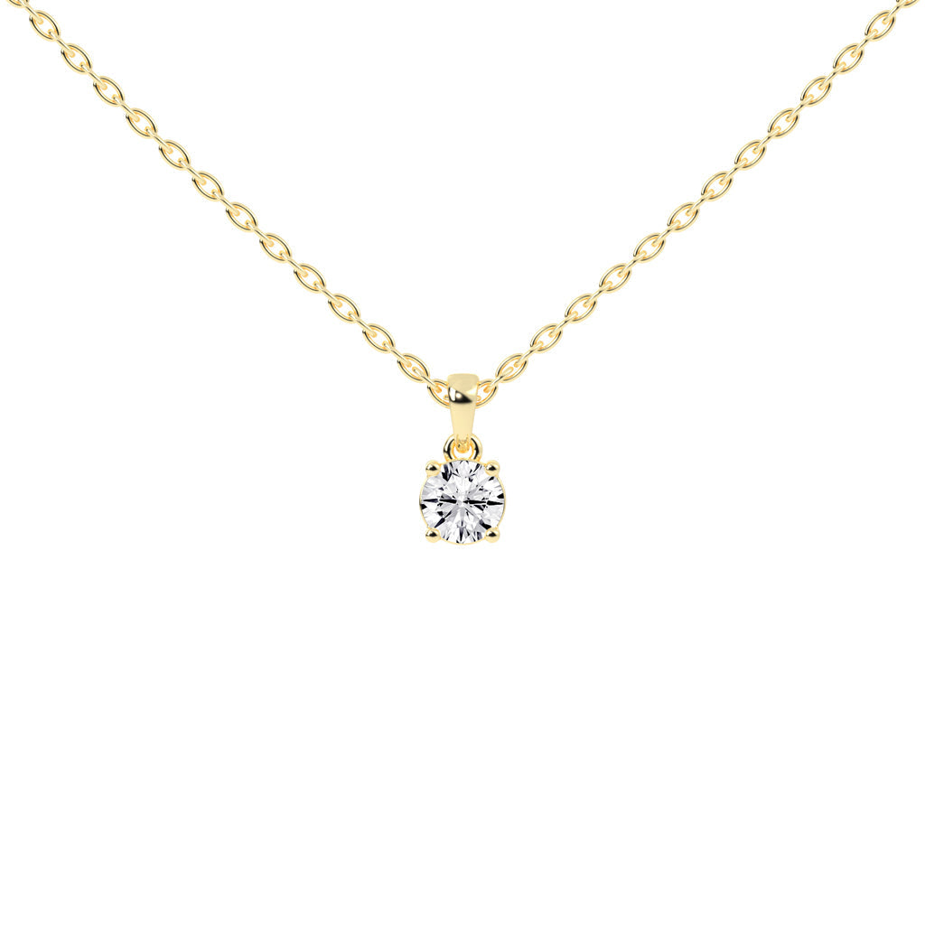 Divinity round cut solitaire lab diamond Pendant