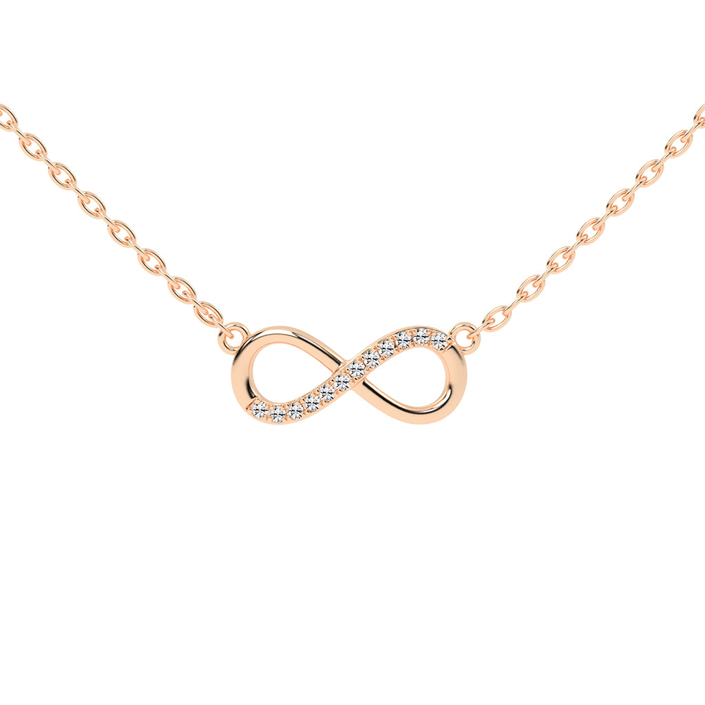 Ravella Infinity round cut casual lab diamond Pendant