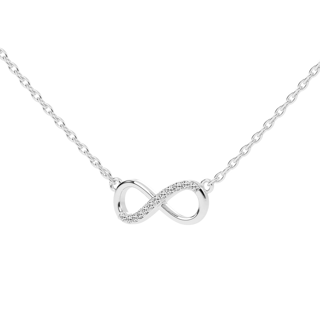 Ravella Infinity round cut casual lab diamond Pendant