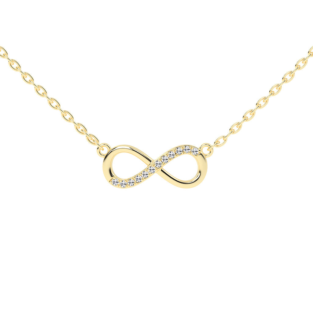 Ravella Infinity round cut casual lab diamond Pendant
