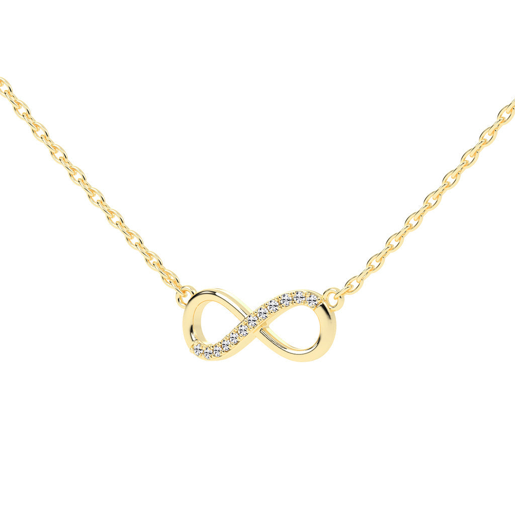 Ravella Infinity round cut casual lab diamond Pendant