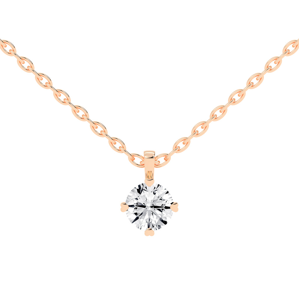 Elysian Spark – Classic Solitaire Pendant