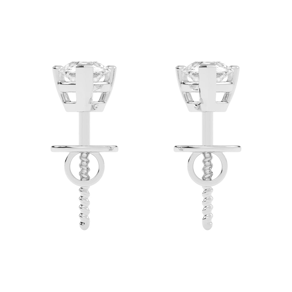 0.25Ct Pear Shape Yellow Gold Solitaire Studs Earrings