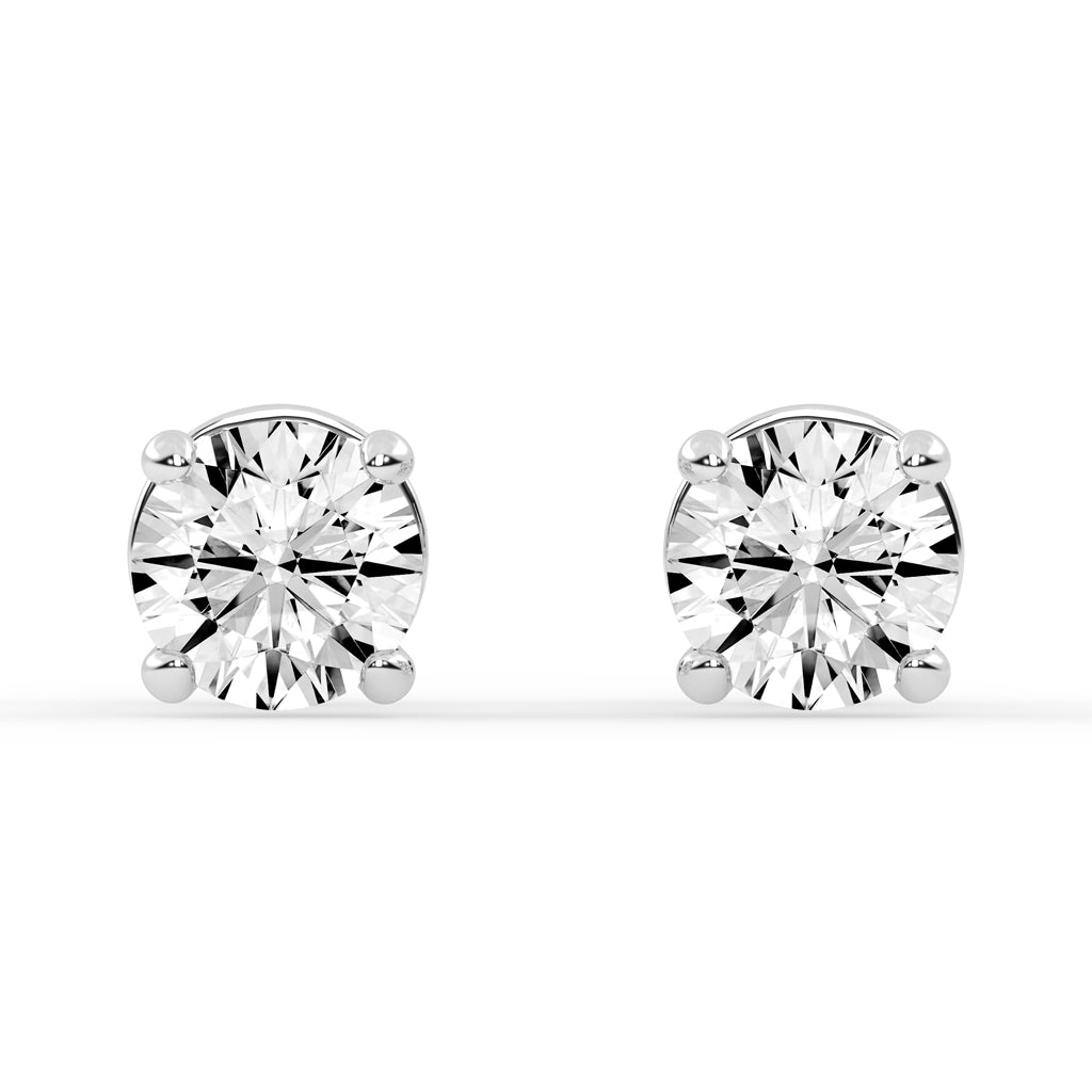 0.75Ct Round Shape Gold Solitaire 0.75Ct Round Shape Gold Solitaire Studs