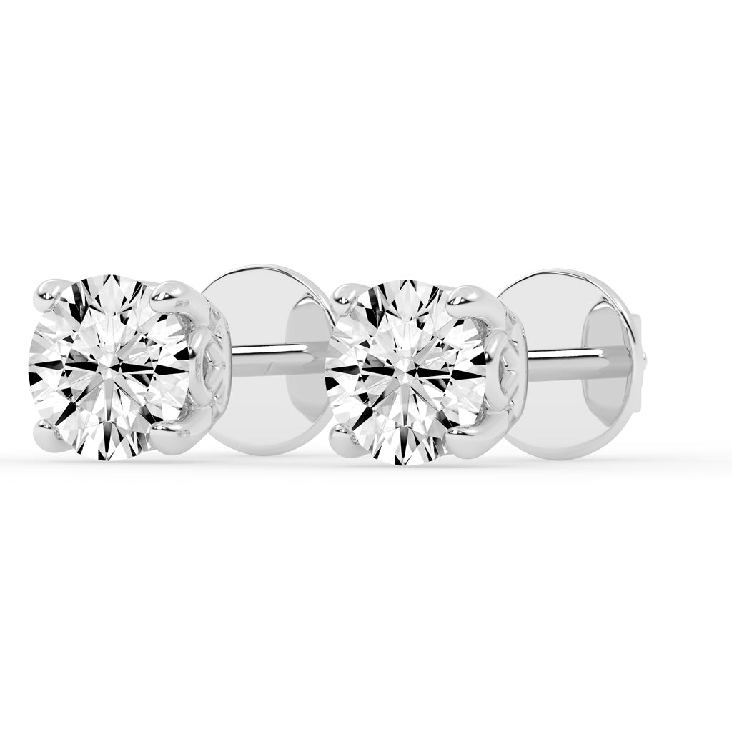 0.75Ct Round Shape Gold Solitaire 0.75Ct Round Shape Gold Solitaire Studs