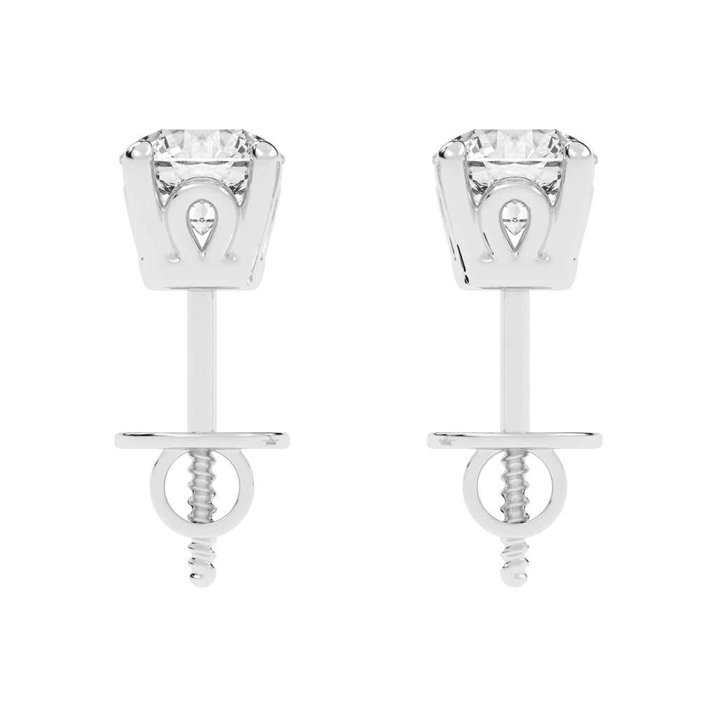 0.75Ct Round Shape Gold Solitaire 0.75Ct Round Shape Gold Solitaire Studs