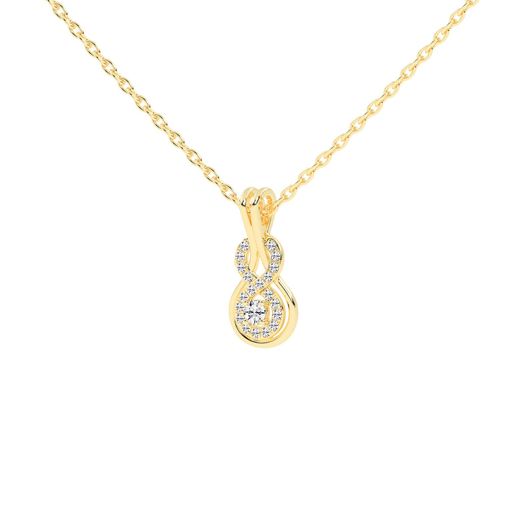 Adele Infinity Round Cut Delicate Lab Diamond Pendant
