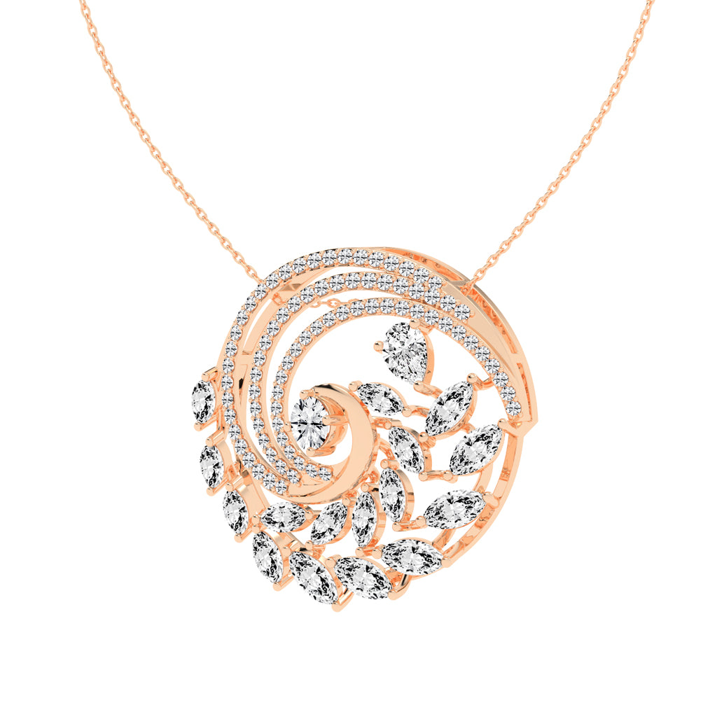 Vesperia Foliage Pear Cut Casual Lab Diamond Pendant