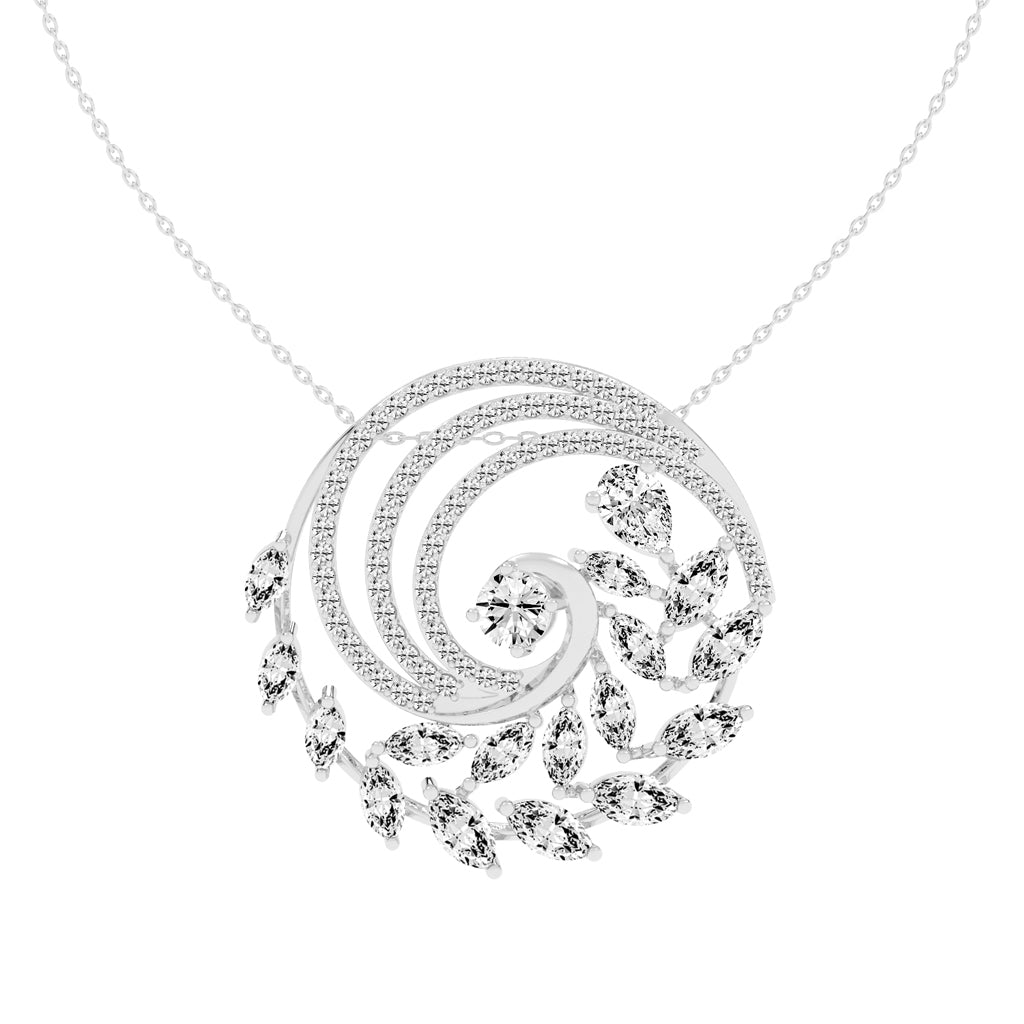 Vesperia Foliage Pear Cut Casual Lab Diamond Pendant