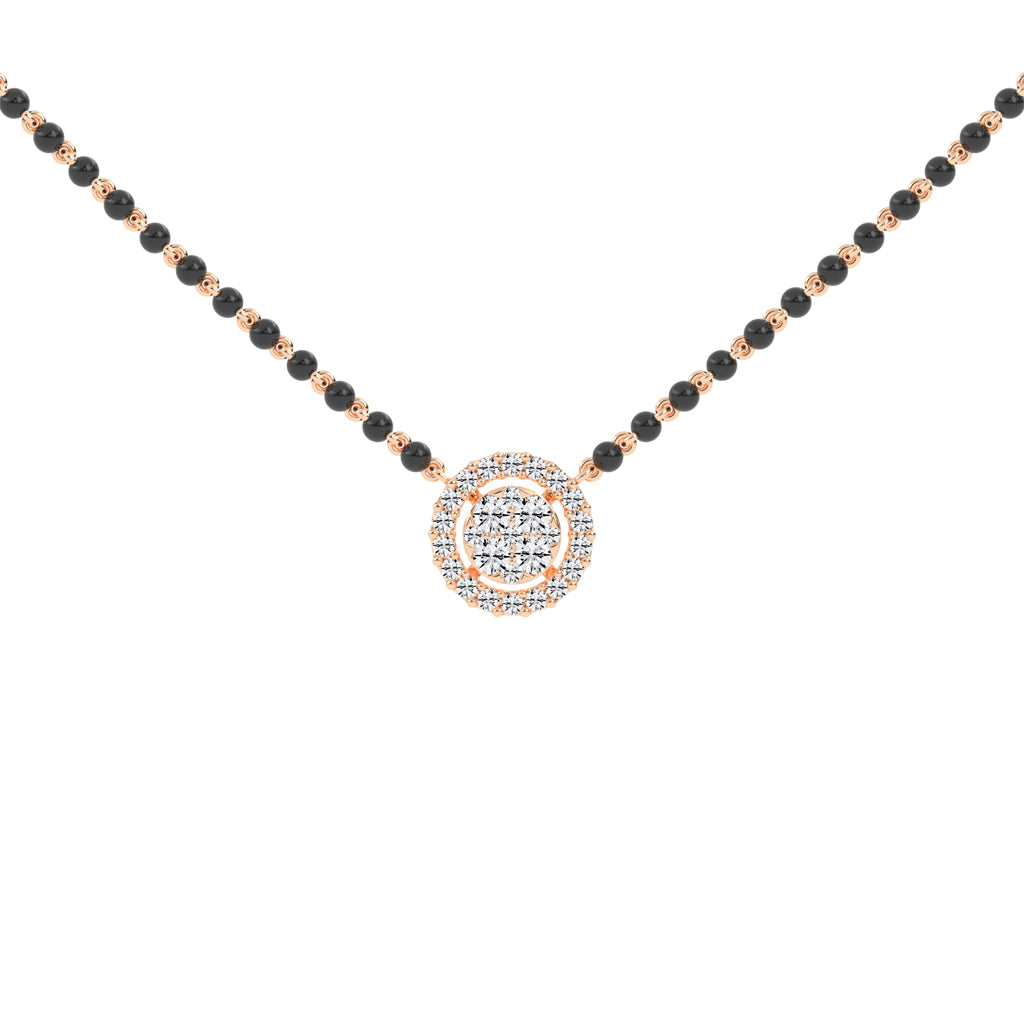 0.50Ct Round Shape Delicate Mangalsutra
