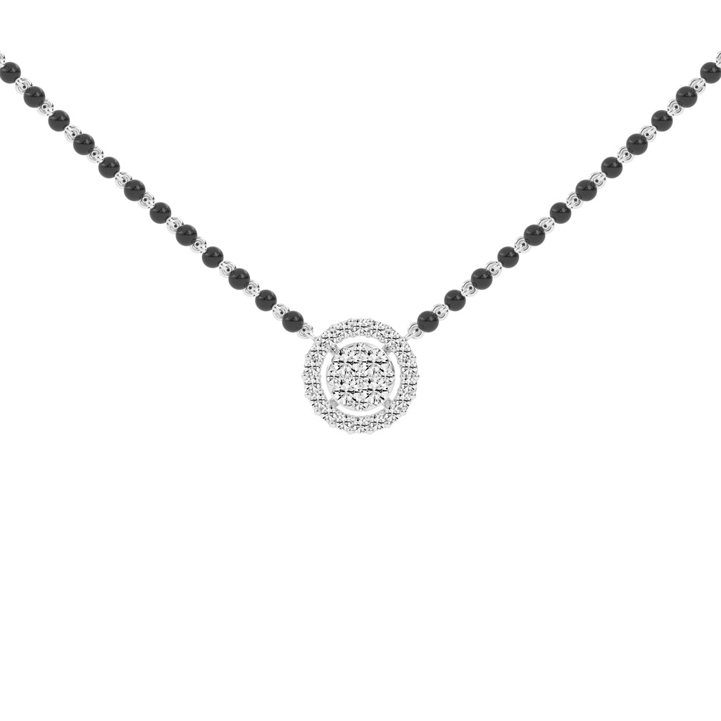 0.50Ct Round Shape Delicate Mangalsutra