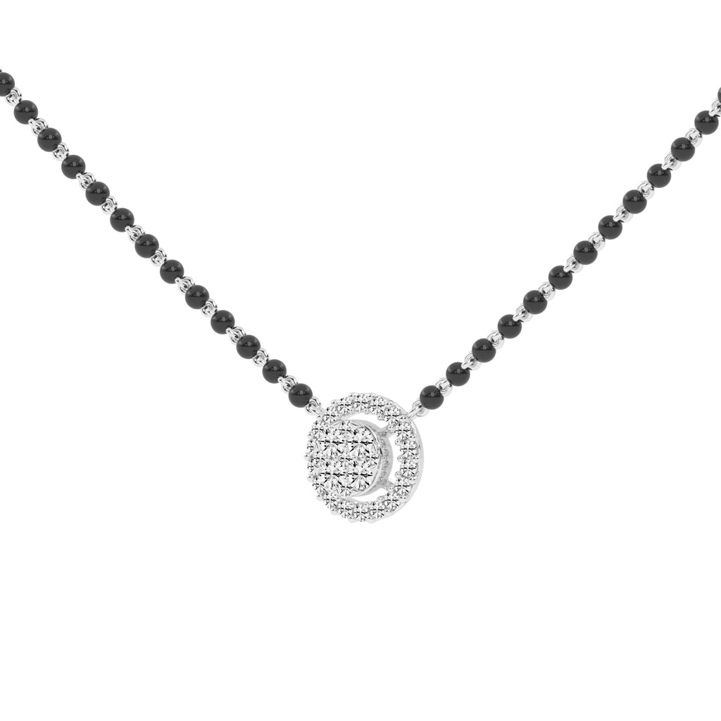 0.50Ct Round Shape Delicate Mangalsutra