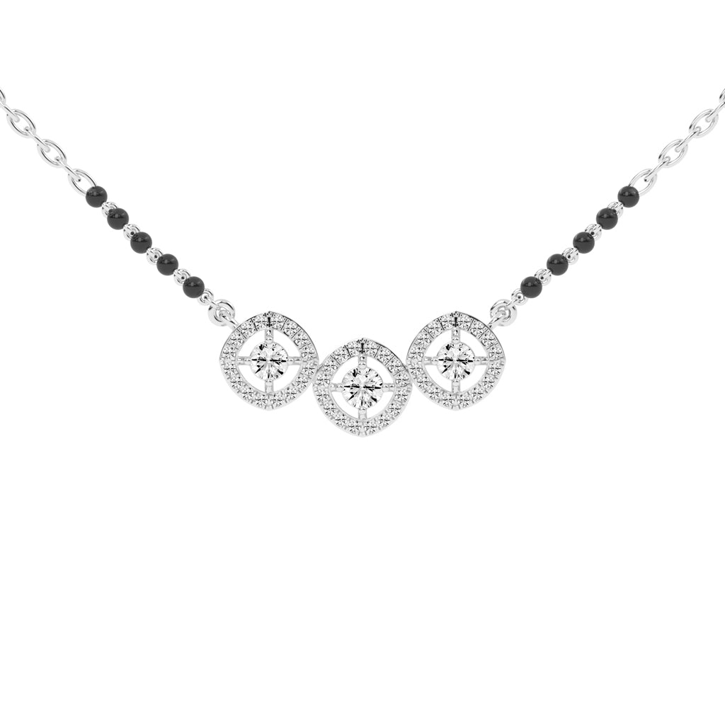 0.50Ct Round Shape Delicate Mangalsutra