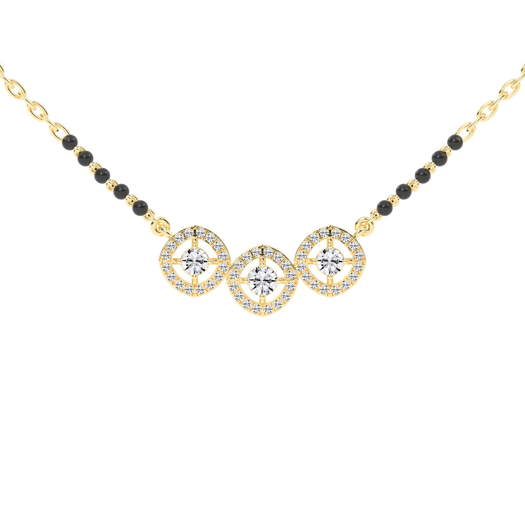 0.50Ct Round Shape Delicate Mangalsutra