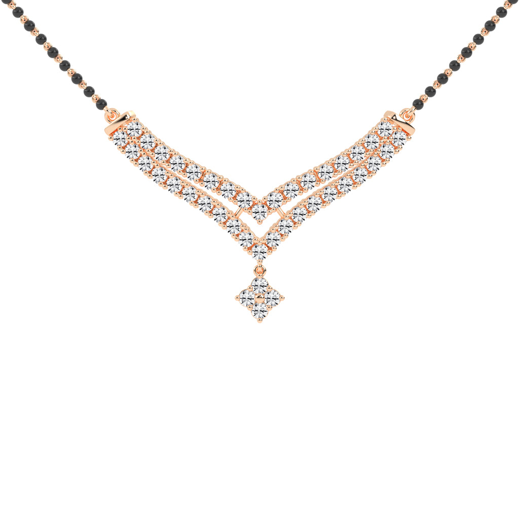 3.25Ct Round Shape Delicate Mangalsutra