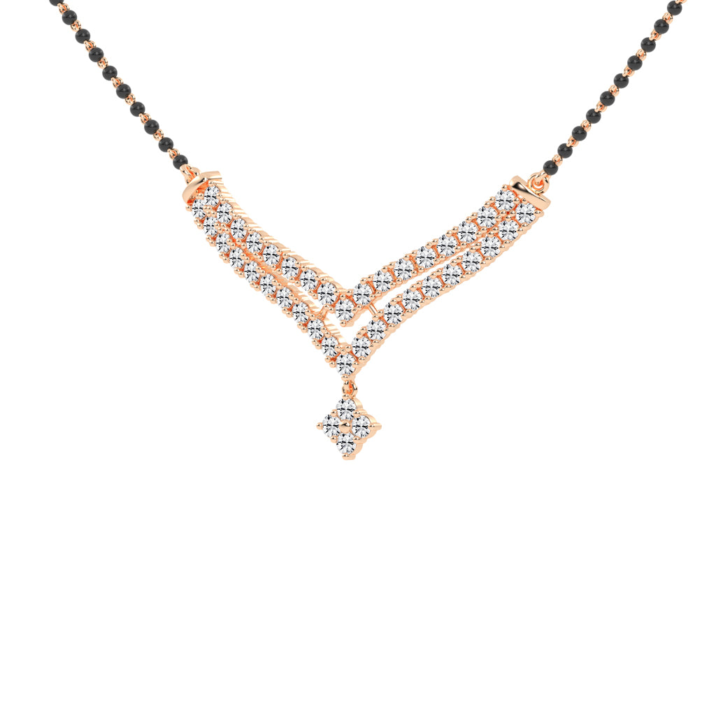 3.25Ct Round Shape Delicate Mangalsutra