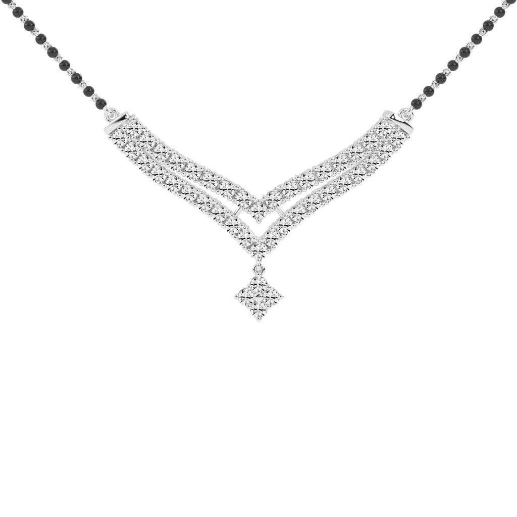 3.25Ct Round Shape Delicate Mangalsutra