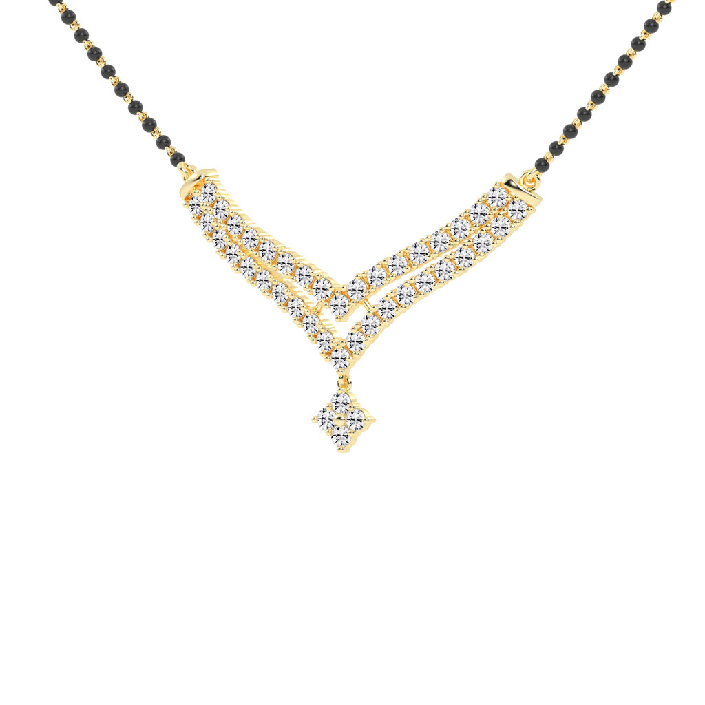 3.25Ct Round Shape Delicate Mangalsutra