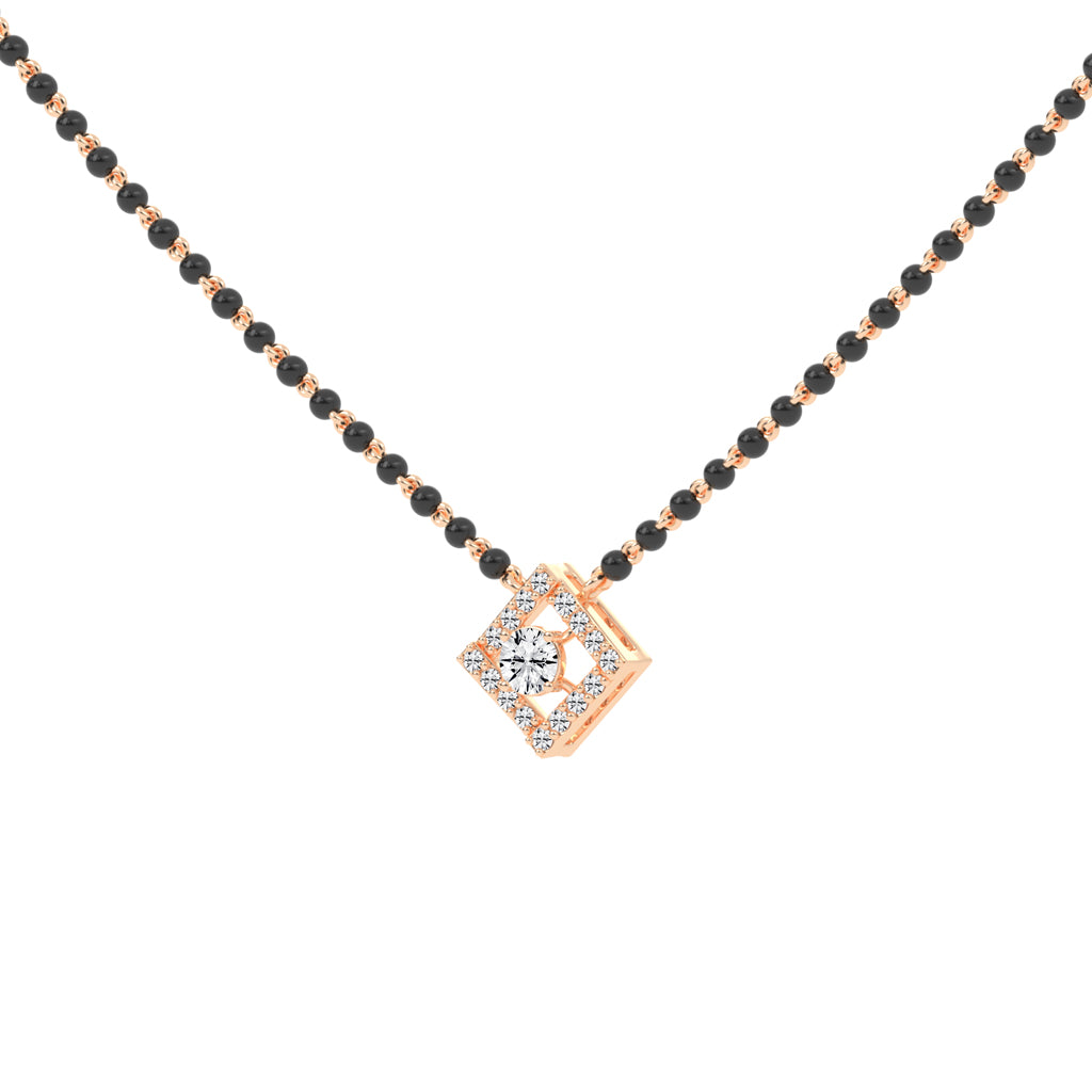 0.25Ct Round Shape Delicate Mangalsutra