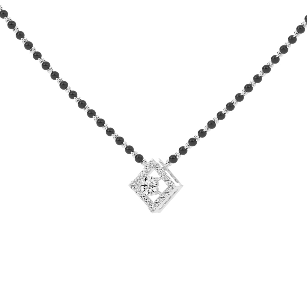 0.25Ct Round Shape Delicate Mangalsutra