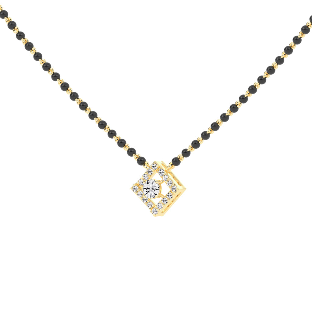 0.25Ct Round Shape Delicate Mangalsutra