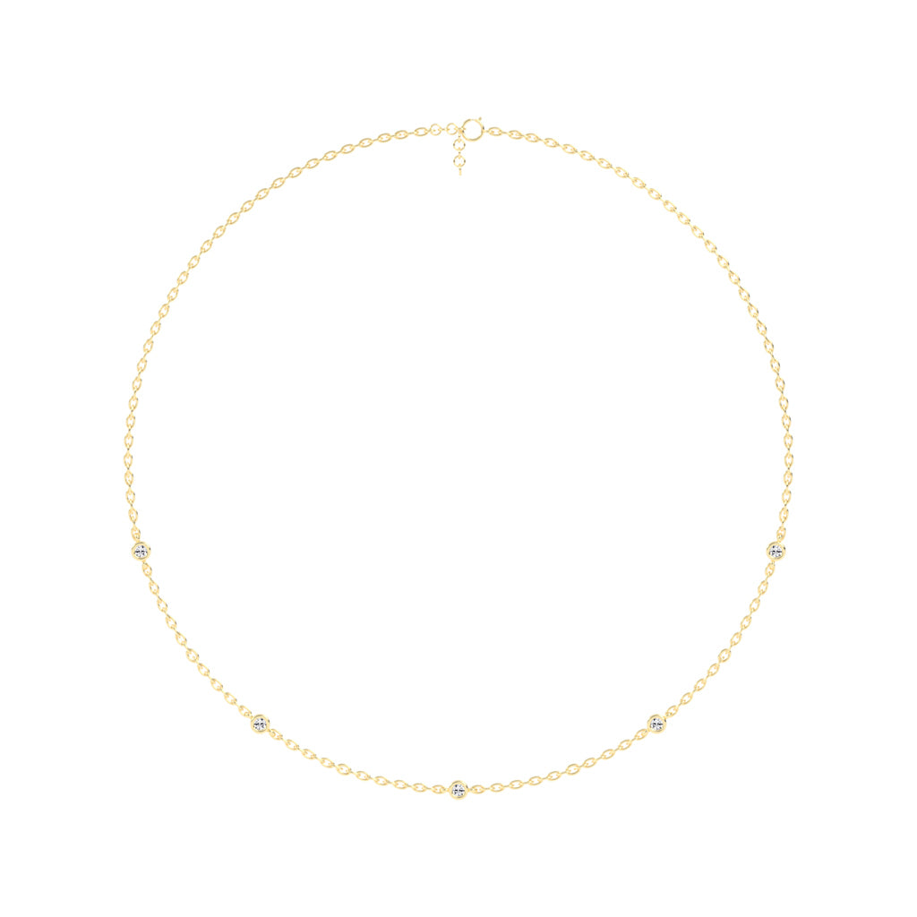 0.25Ct Round Shape Delicate Mangalsutra