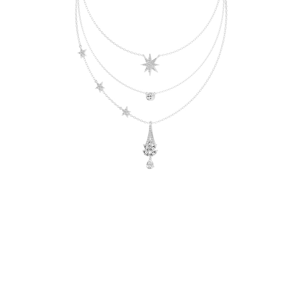 2.25Ct Pear Shape Fancy Mangalsutra