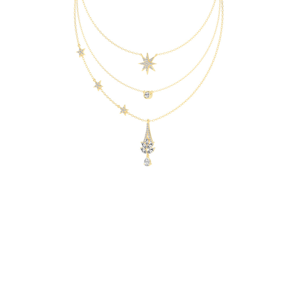 2.25Ct Pear Shape Fancy Mangalsutra