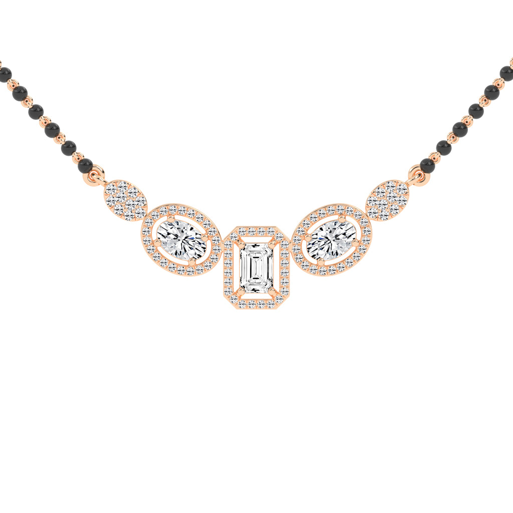 2Ct Oval Shape Fancy Mangalsutra