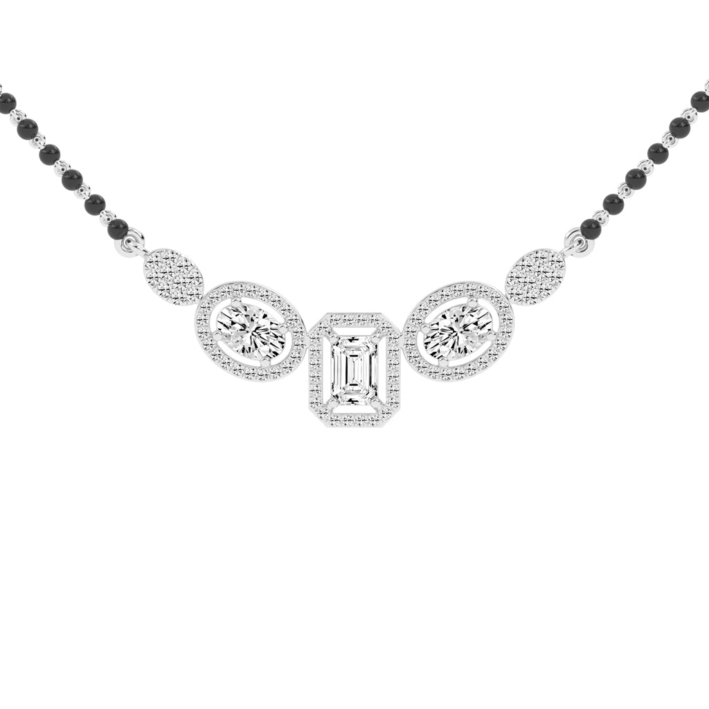 2Ct Oval Shape Fancy Mangalsutra