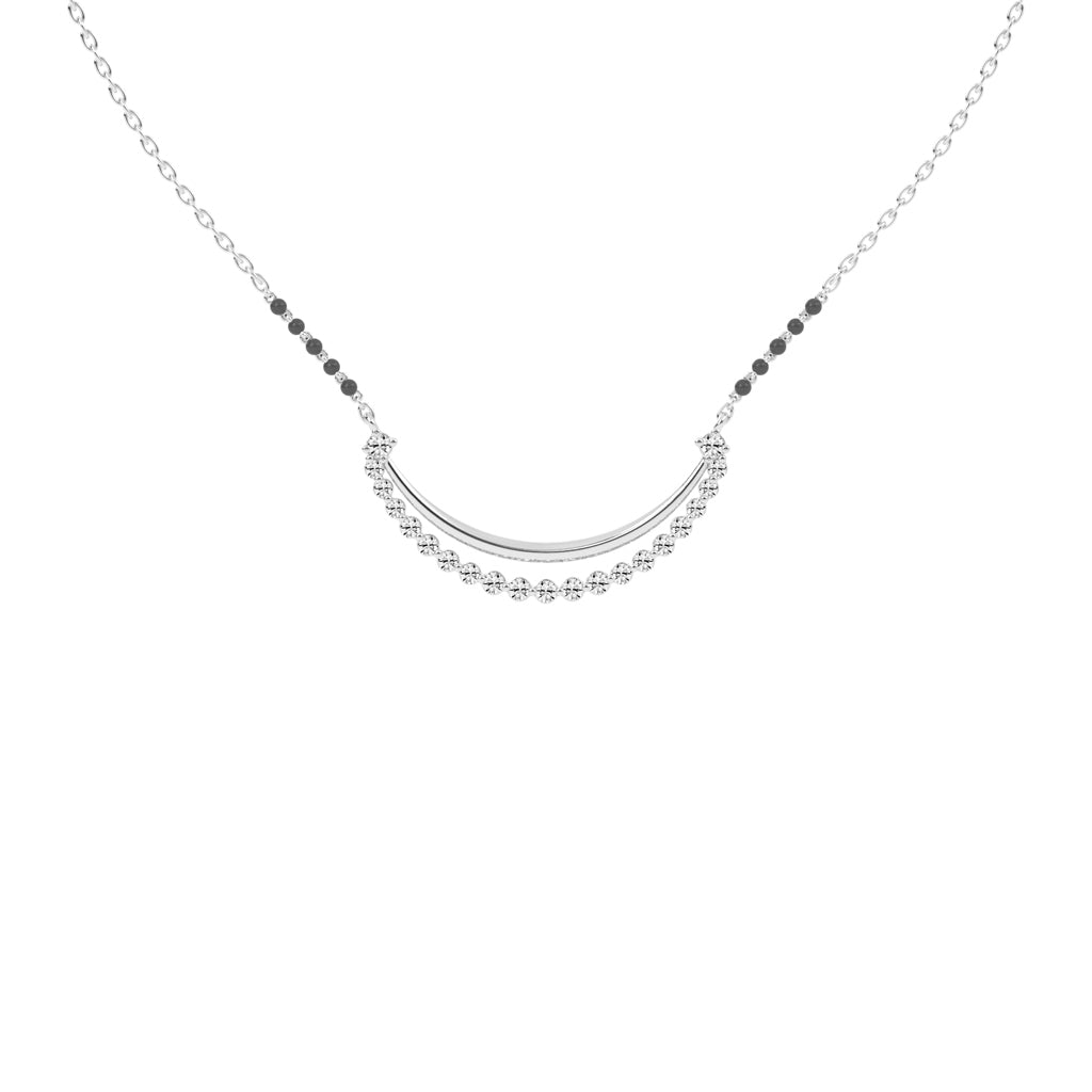 1Ct Round Shape Delicate Mangalsutra