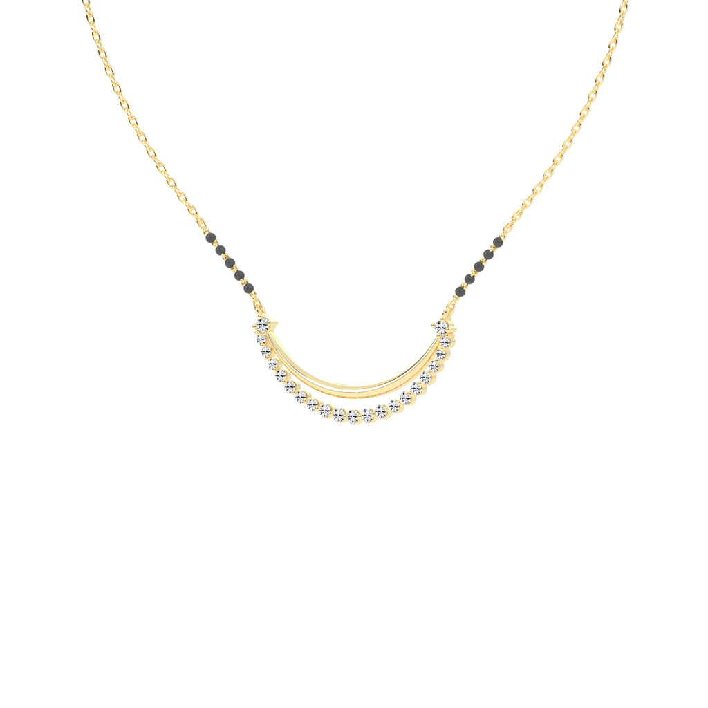 1Ct Round Shape Delicate Mangalsutra