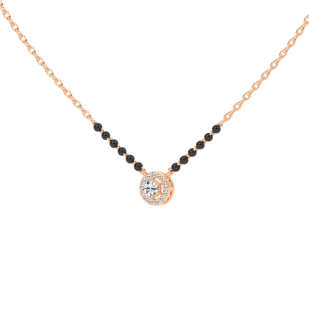 0.25Ct Round Shape Solitaire Mangalsutra