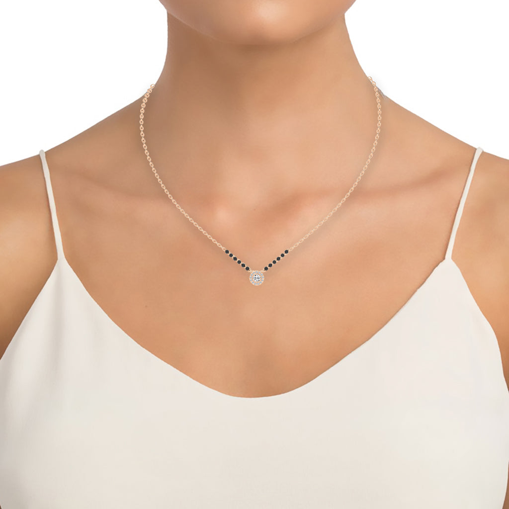 0.25Ct Round Shape Solitaire Mangalsutra