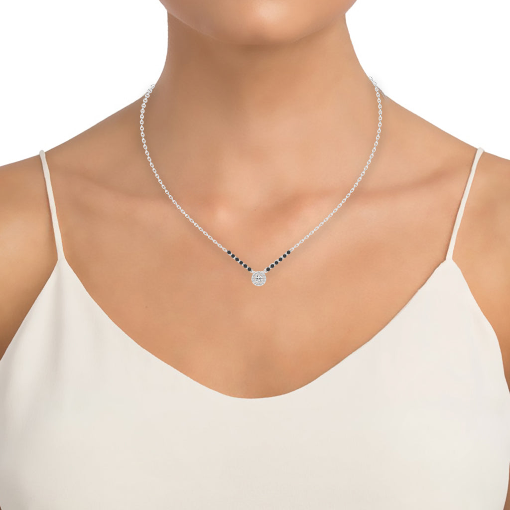 0.25Ct Round Shape Solitaire Mangalsutra