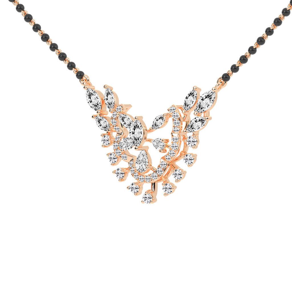 2.50Ct Marquise Shape Fancy Mangalsutra