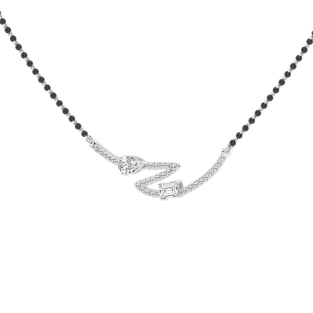 2.25Ct Pear Shape Fancy Mangalsutra