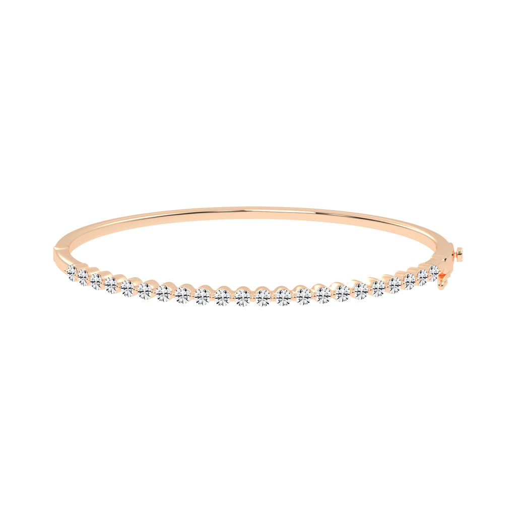 Lira Bar Setting Round Cut Kada Lab Diamond Bracelet