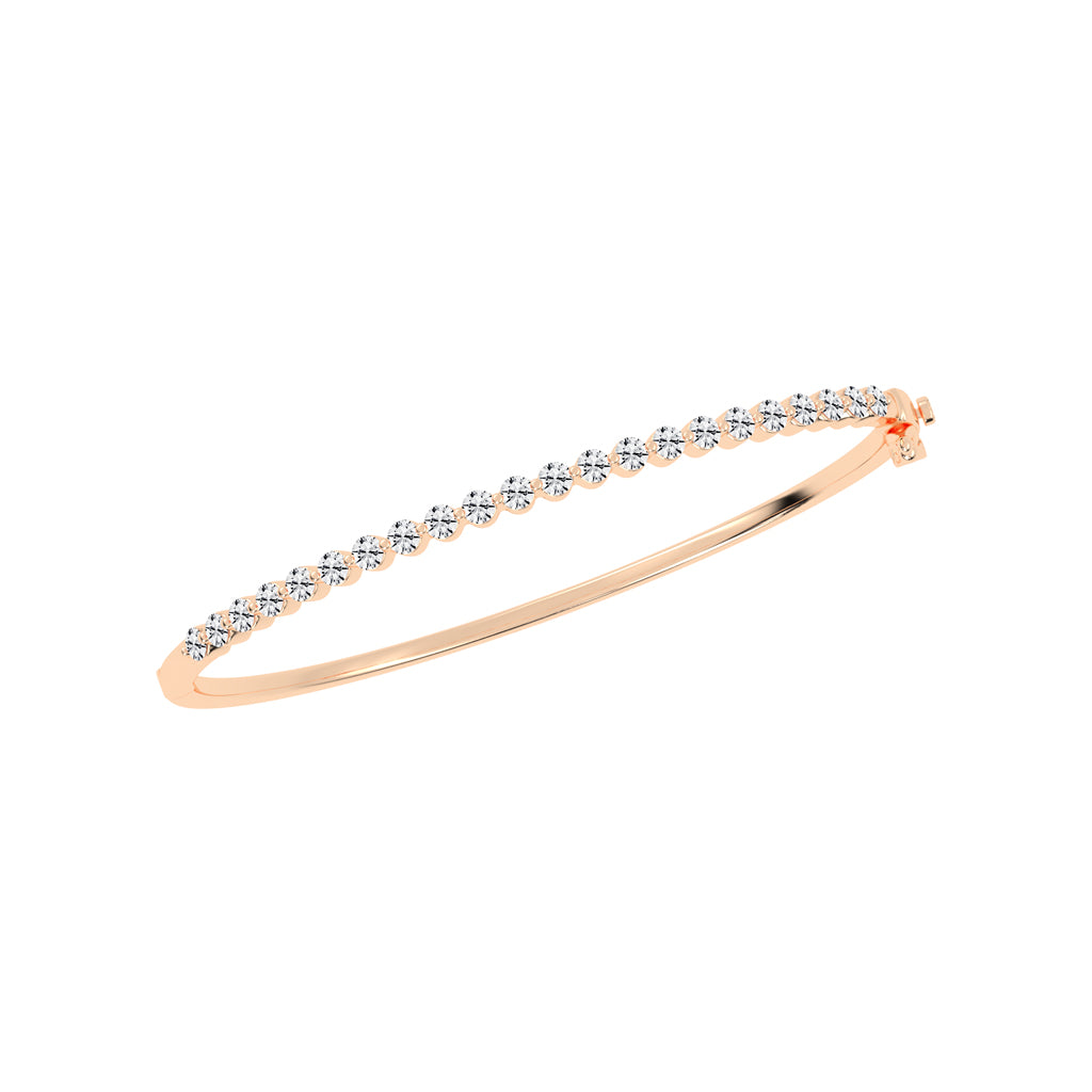 Lira Bar Setting Round Cut Kada Lab Diamond Bracelet
