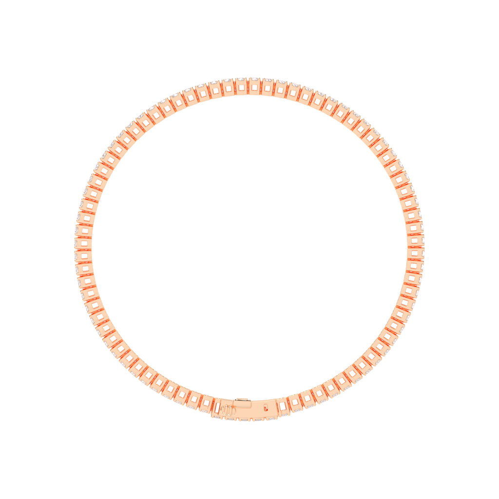 Calista Consistent Setting Oval Cut Tennis Lab Diamond Bracelet