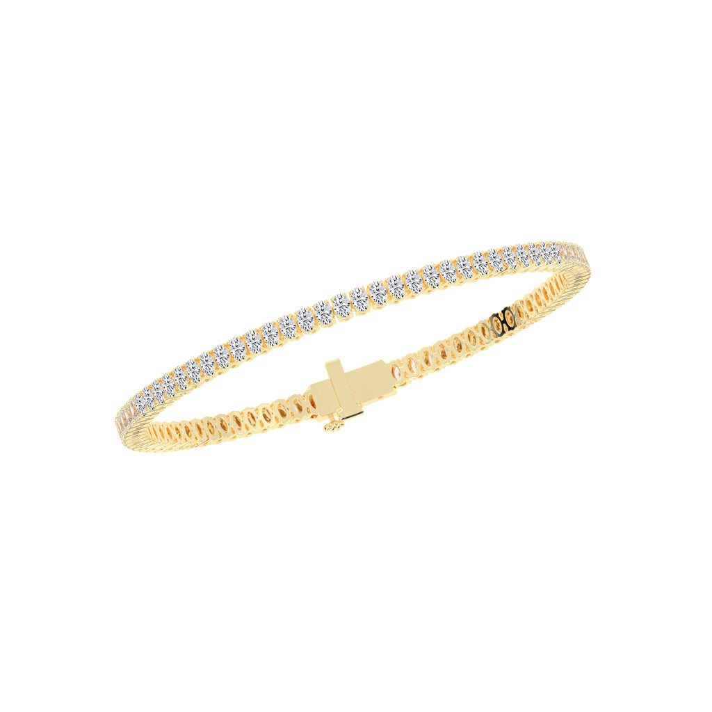 Calista Consistent Setting Oval Cut Tennis Lab Diamond Bracelet