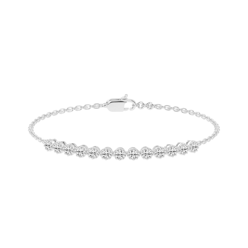 Elara Round Cut Tennis Lab Diamond Bracelet