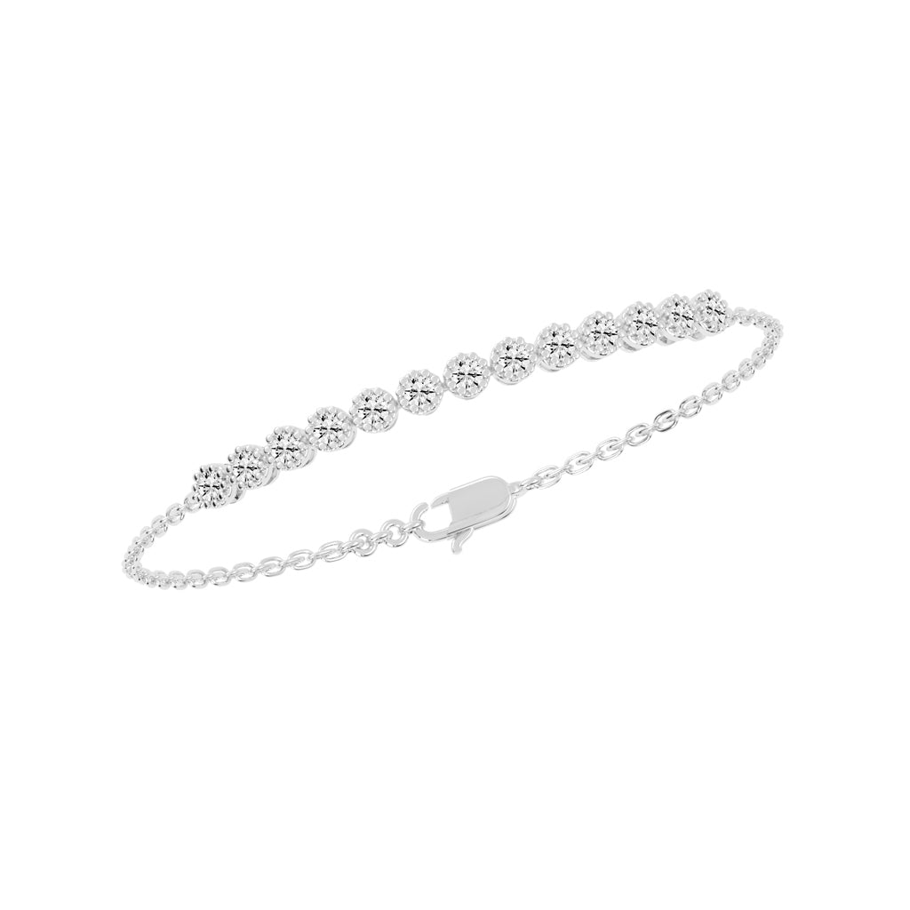 Elara Round Cut Tennis Lab Diamond Bracelet