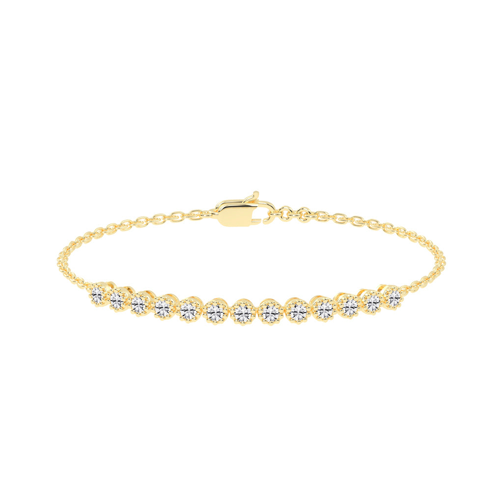 Elara Round Cut Tennis Lab Diamond Bracelet