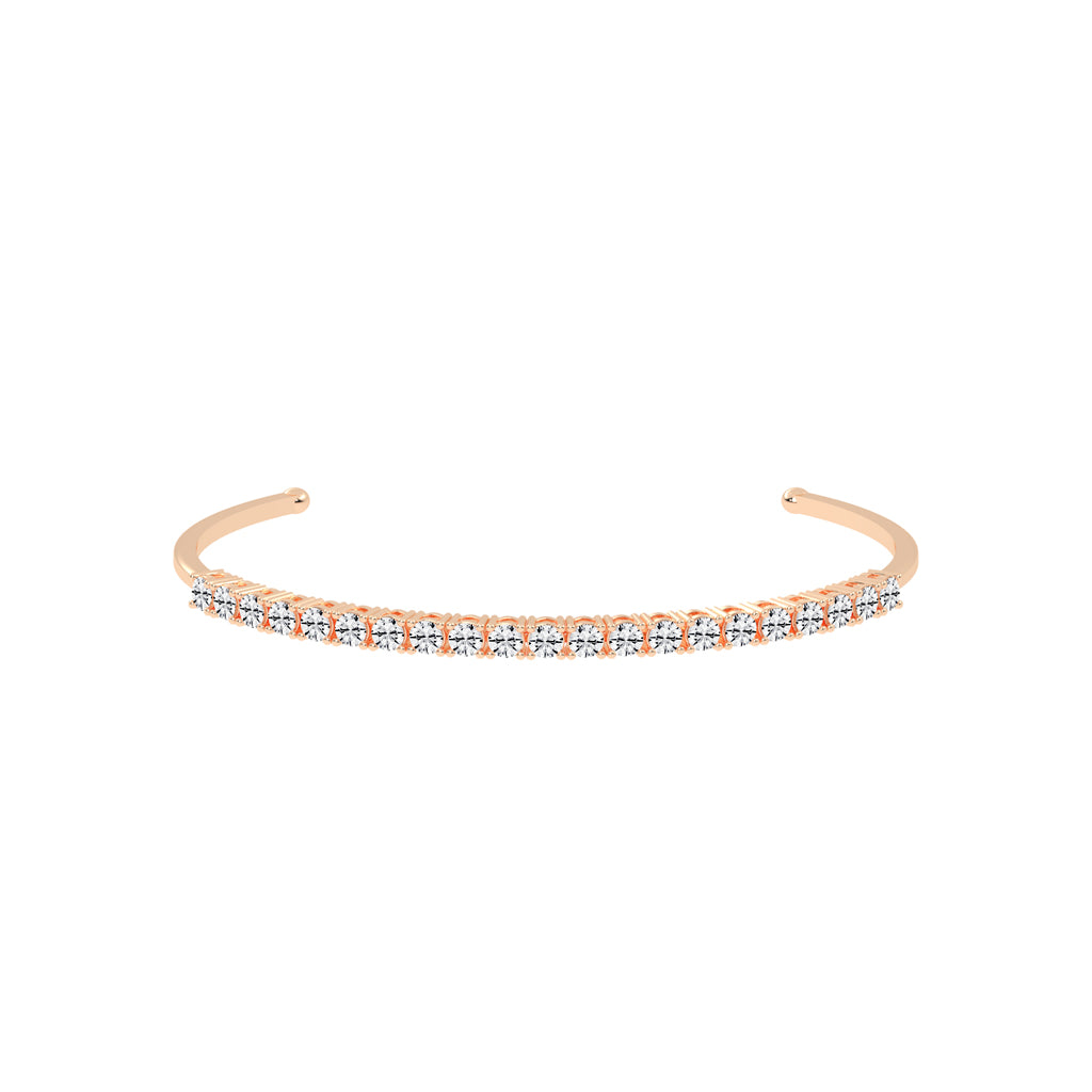 Freya Adjustable Round Cut Kada Lab Diamond Bracelet