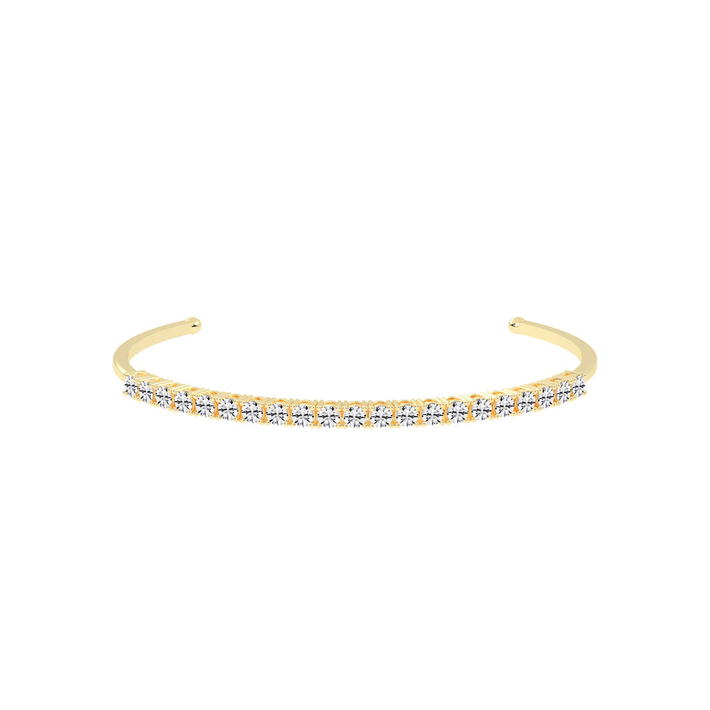 Freya Adjustable Round Cut Kada Lab Diamond Bracelet