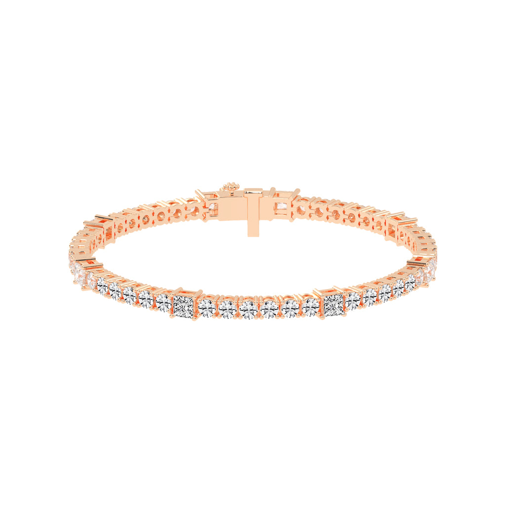 Dazzling Double Row Diamond Tennis Bracelet