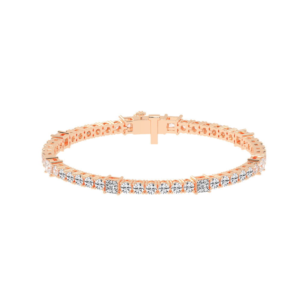 Dazzling Double Row Diamond Tennis Bracelet